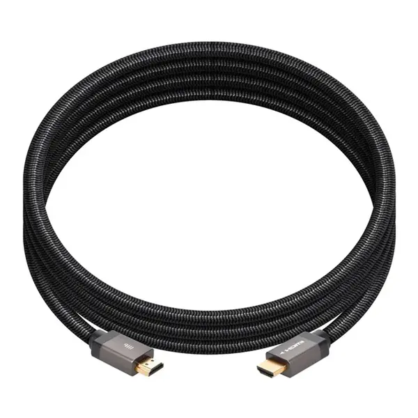 42682 Monoprice 8K Certified Ultra High Speed HDMI Cable Braided 8K-60Hz 4K-120Hz 48Gbps HDR VRR CL2 In-Wall Rated 6ft Black