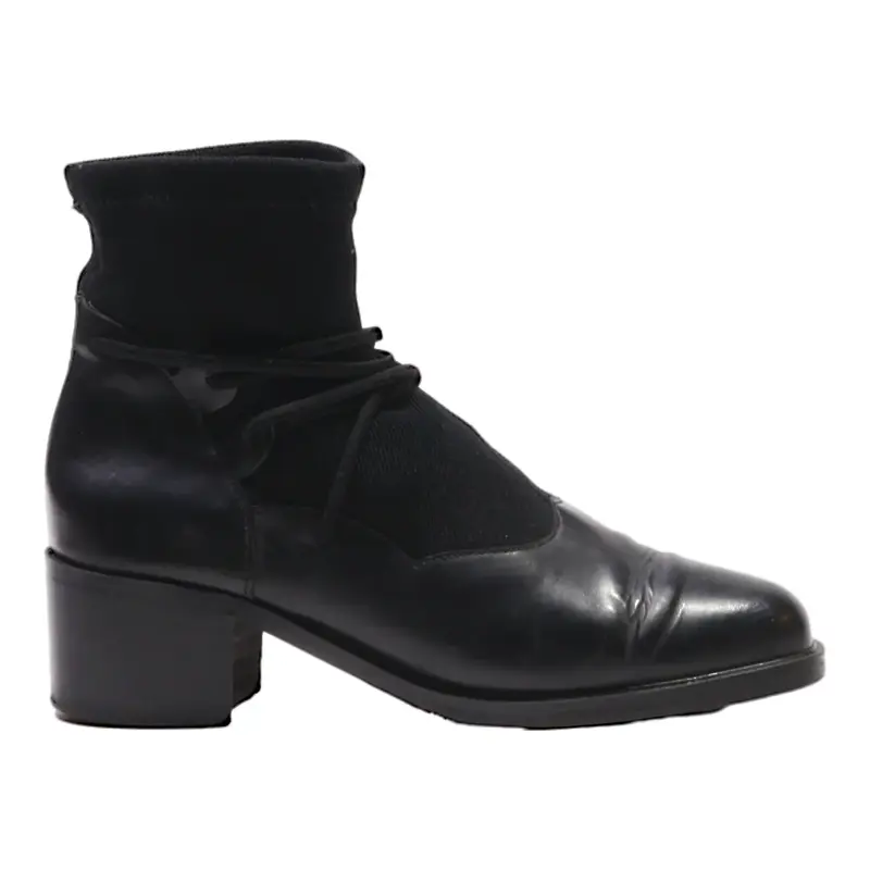 TOP MODEL Ankle Boots Black Synthetic Womens UK 6