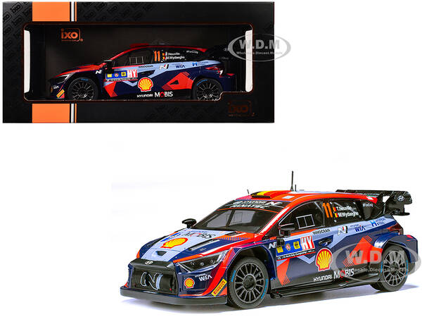Hyundai i20 N Rally1 #11 Thierry Neuville - Martijn Wydaeghe Winner Central European Rally (2023) 1/18 Diecast Model Car by I...