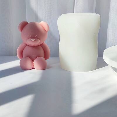 3D Bear Figurine DIY Silicone Candle Molds