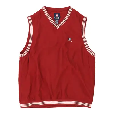 Chaps Ralph Lauren V-neck Gilet - Large Red Polyester