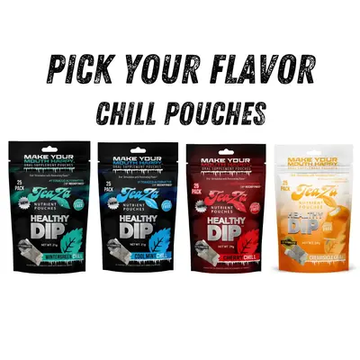 TeaZa Herbal Pouches Chill Series - Pick Your Flavor - Herbal Tea, Chamomile & B Vitamins, Wintergreen, Creamsicle, Cherr...