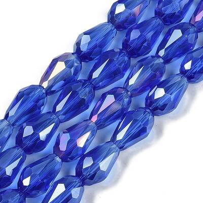Transparent Electroplate Glass Beads Strands