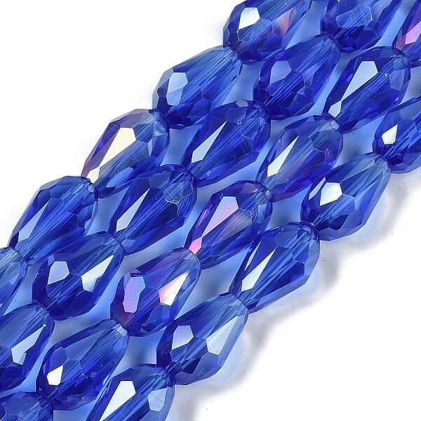 Transparent Electroplate Glass Beads Strands
