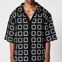 Summer Essential: Men's Breathable and Comfortable Colorblock Knit Short-Sleeve T-Shirt, a Must-Have for Vacation and Leisure...