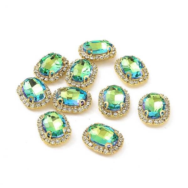 Oval Sew on Rhinestone