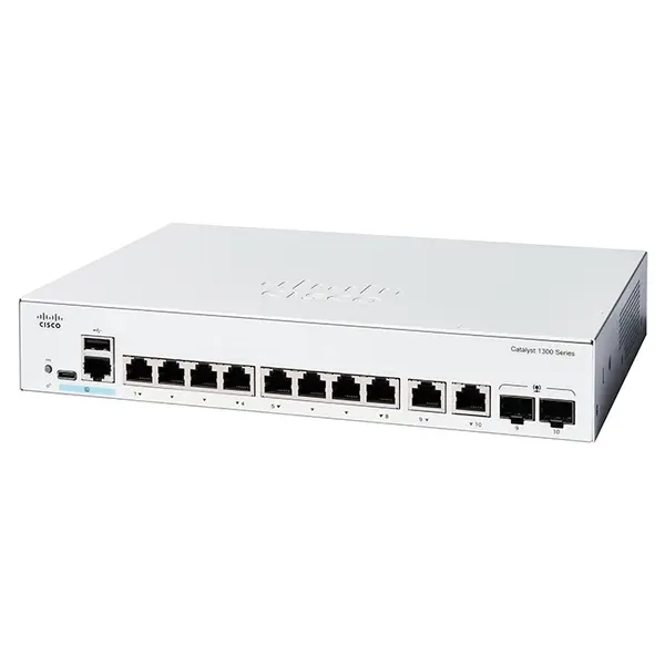 C1300-8T-E-2G Cisco Catalyst 1300 Series 1300-8T-E-2G 8 x 10/100/1000Base-T RJ-45 and 2 x 1G RJ-45/SFP Dual Pupose Uplink Por...