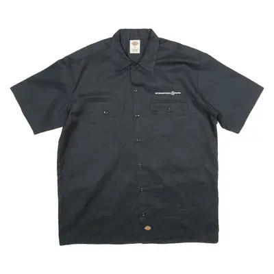 DICKIES International Paper Mens Worker Shirt Black L