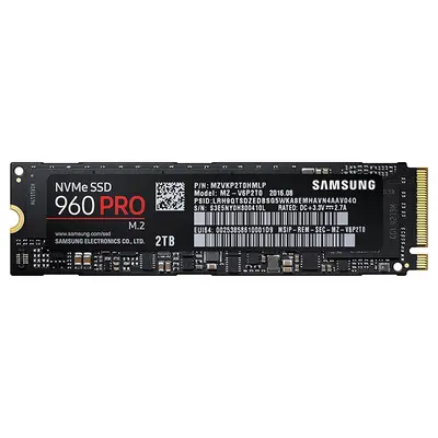 MZ-V6P2T0B/EC Samsung 960 PRO Series 2TB M.2 2280 PCI Express NVMe 3.0x4 Multi-Level Cell Solid State Drive
