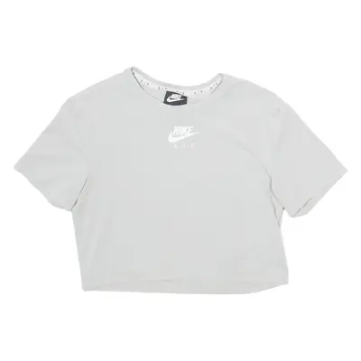 NIKE Cropped Womens T-Shirt Grey M