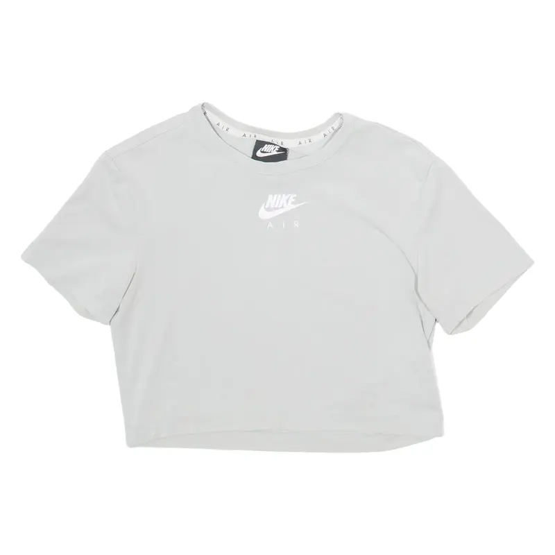 NIKE Cropped Womens T-Shirt Grey M