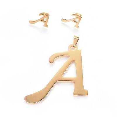 304 Stainless Steel Pendants and Stud Earrings Jewelry Sets