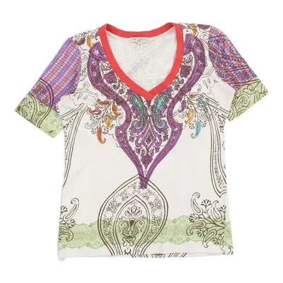 Etro V-neck T-Shirt - Medium White Cotton