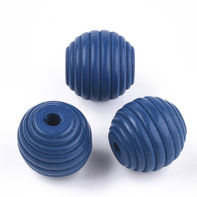 Painted Natural Wood Beehive Beads