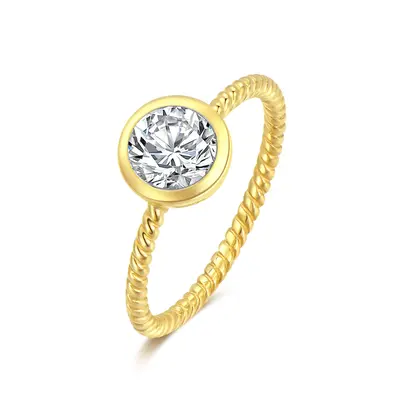 10K Gold 1CT Round Cut Engagement Ring