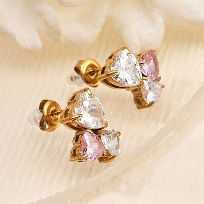 304 Stainless Steel Crystal Rhinestone Stud Earrings