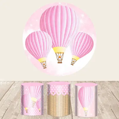 Aperturee Pink Butterfly Floral Birthday Round Backdrop Kit | Birthday Backdrop Ideas | Round Backdrop Cover Diy | Round Birt...