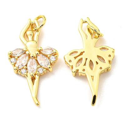 Rack Plating Brass Micro Pave Cubic Zirconia Pendants