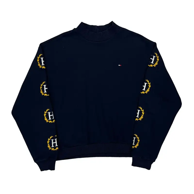 Tommy Hilfiger Sweatshirt - Small Navy Cotton Blend