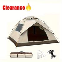 UXHAIO SHOP，camping essential。s78*78*59in  tent tent for 4 people Oxford cloth material quickly open and close UV repelle...