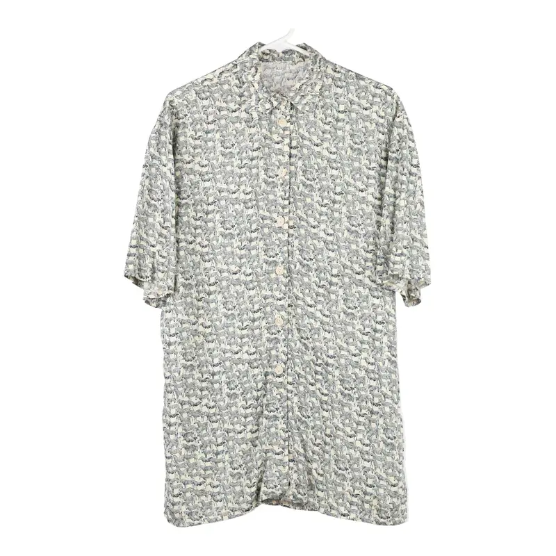 Unbranded Patterned Shirt - XL Green Viscose