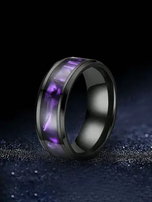 Classic Style Colorblock Titanium Steel Ring for Men, Street Trend Style Ring for Boys, Fashion Jewelry for Daily & Party Dec...