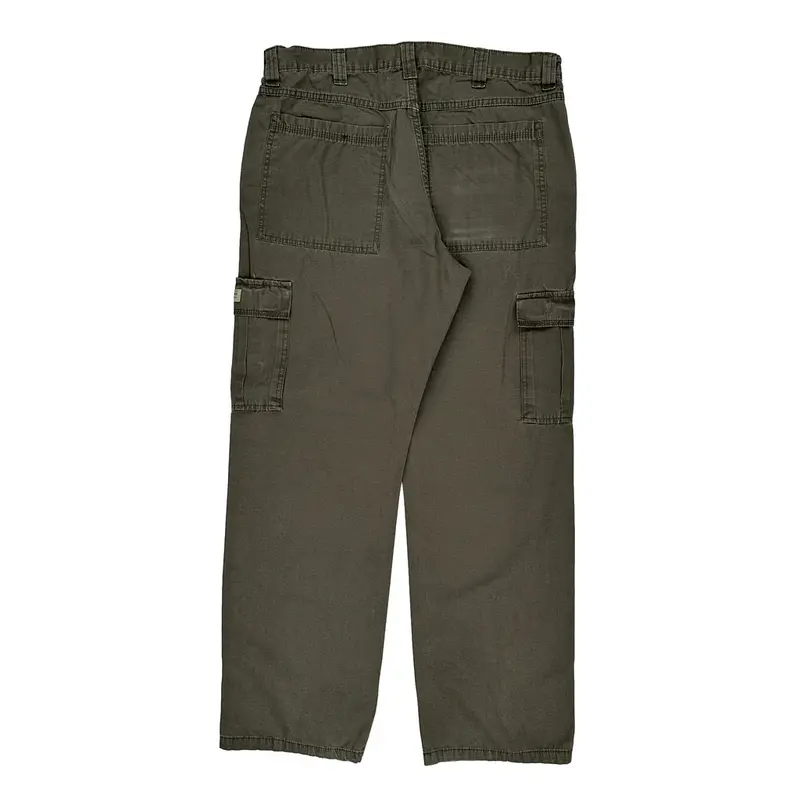 Wrangler Cargo Trousers - 35? Waist Grey Cotton