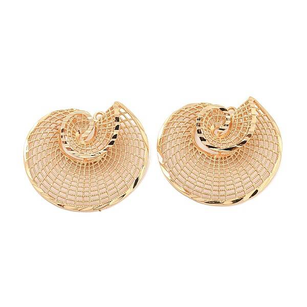 Rack Plating Brass Hollow Pendants