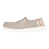 HEYDUDE Wendy Metallic Sparkle - Womens Comfortable Slip on Shoes