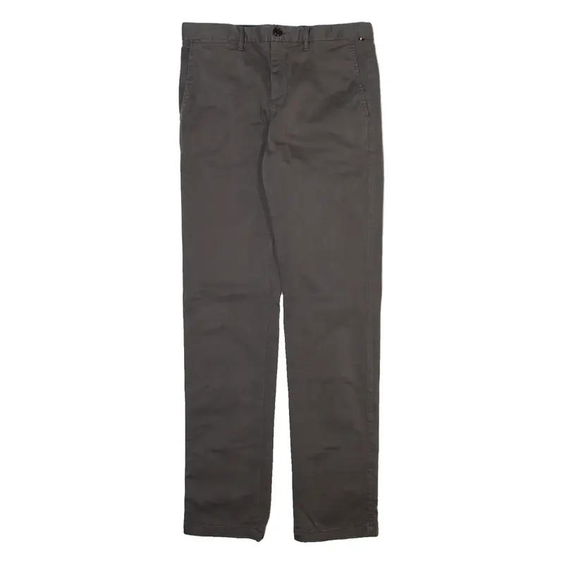 TOMMY HILFIGER Mens Trousers Grey Slim Straight W30 L32
