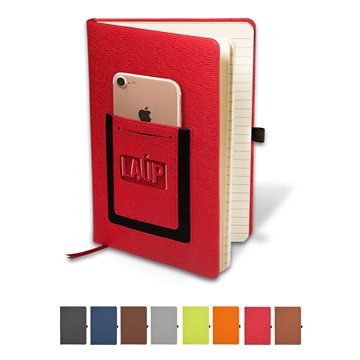 25 Custom Leeman Roma Journal With Phone Pocket - 80 Sheets & ...