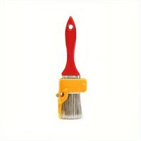 Paint Edger Edging Tool, Multifunctional Wooden Handle Paint Brush with Color Separator, Portable DIY Painting Tool for Home ...