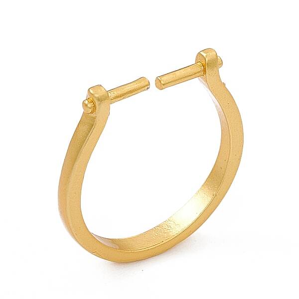 Rack Plating Brass Open Cuff Ring Settings
