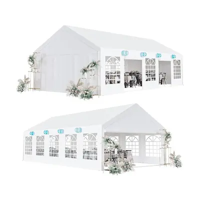 Garvee 16 x 32 FT Outdoor Party Tent Canopy Wedding Patio Camping Gazebo Shelter Pavilion Cater Wedding BBQ Events Tent w/Rem...