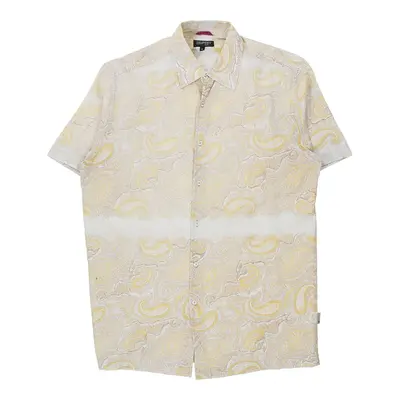 Esprit Patterned Shirt - XL Beige Viscose