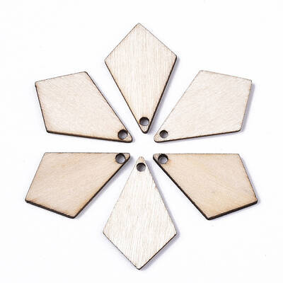 Unfinished Natural Poplar Wood Pendants