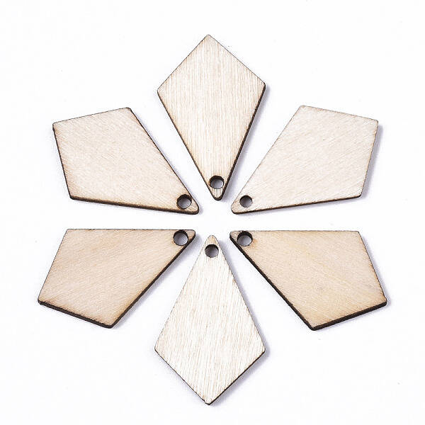 Unfinished Natural Poplar Wood Pendants