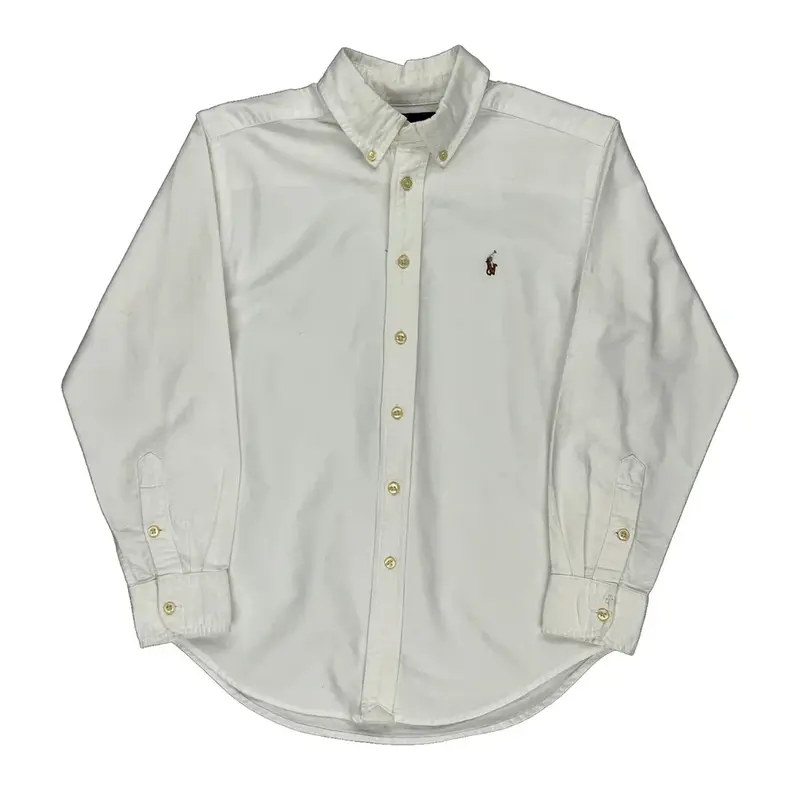 Age 12 Ralph Lauren Shirt - Small White Cotton