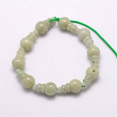 Natural Jade 3-Hole Guru Bead Strands