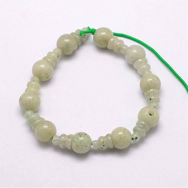 Natural Jade 3-Hole Guru Bead Strands