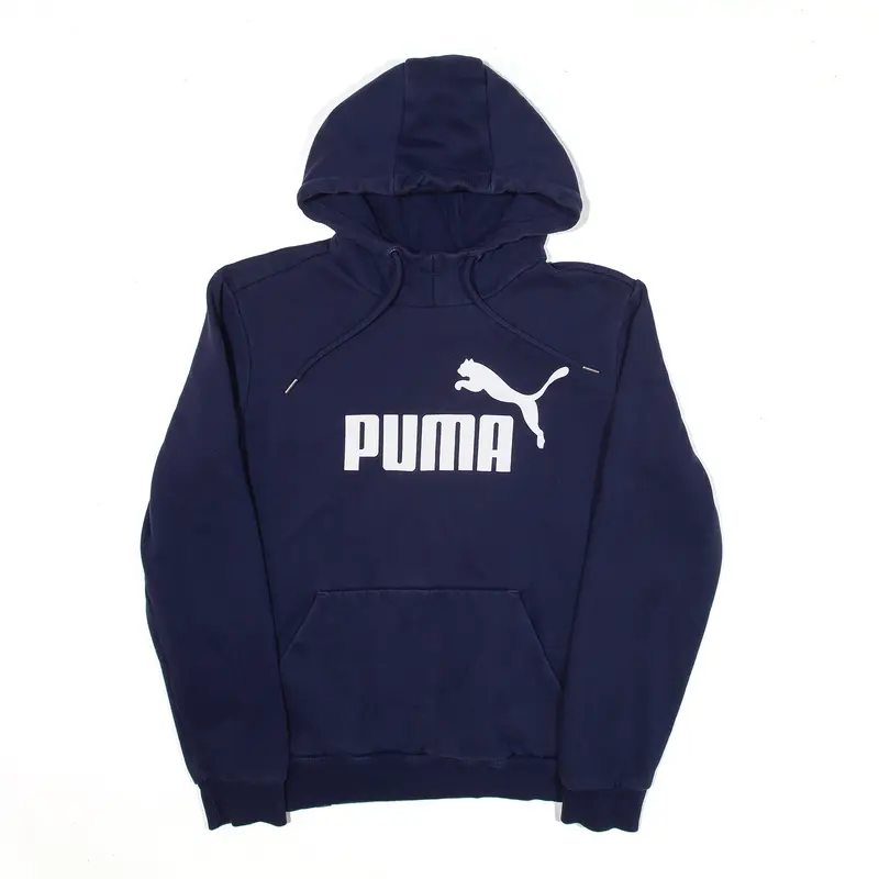 PUMA Sports Blue Pullover Hoodie Mens S