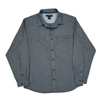 Exofficio Checked Shirt - XL Blue Polyester Blend