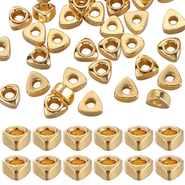 50Pcs Rack Plating Brass Beads