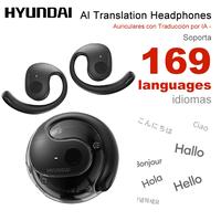 HYUNDAI T26 PRO with Built-in 169-Language Translation Audio Earbud Wireless Bluetooth 5.4 Stereo Headset with app, Chargeabl...