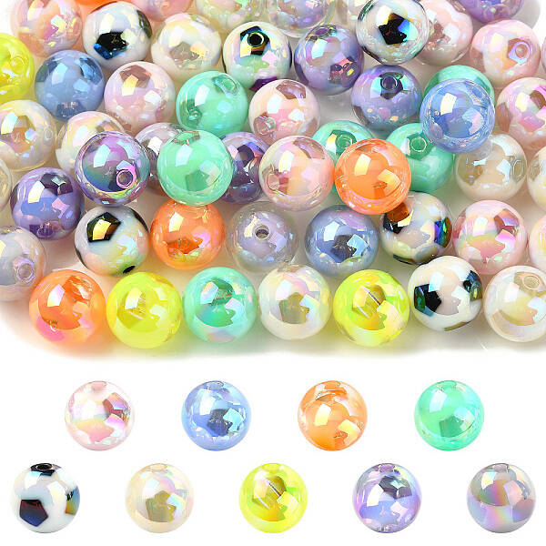 Two Tone Plating Acrylic Beads