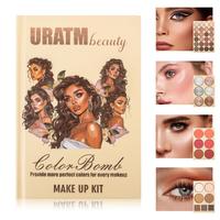 URATM Makeup Kit Book 43 Color Eyeshadow, Blush, Contour & Highlighter, Long-Lasting Waterproof Palette for Travel, Smooth Ap...