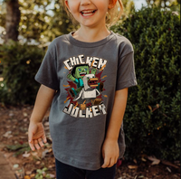 Chicken Jockey youth and adult Shirt, Gift for Game Lover Chicken, Minecraft Quirky Cotton Graphic Tees, Hilarious Gaming Gif...