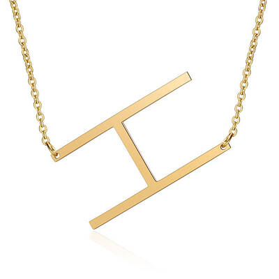 201 Stainless Steel Initial Pendants Necklaces