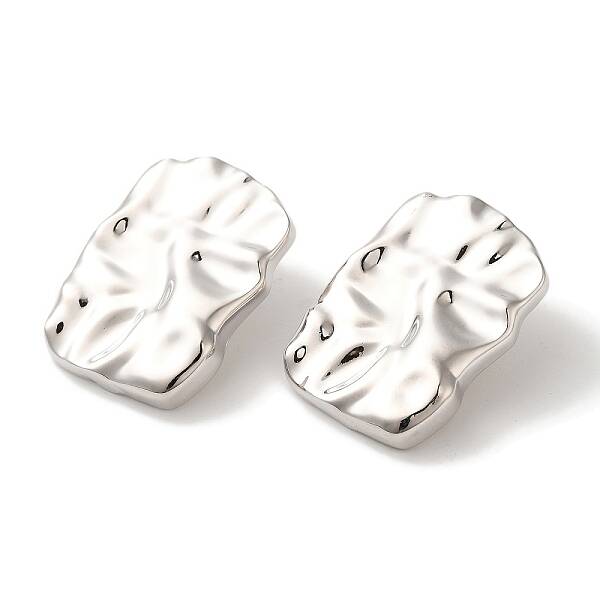 Rack Plating Brass Stud Earrings
