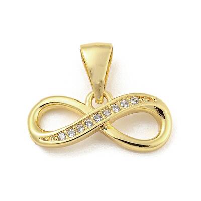 Brass Micro Pave Clear Cubic Zirconia Pendants